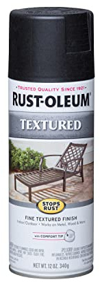 Rust-Oleum 7220830 Stops Rust Textured Spray Paint, 12 oz, Black (Pack of 1)