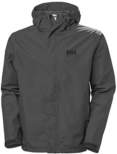 Helly Hansen Herren Seven J Regenjacke, Ebenholz, L