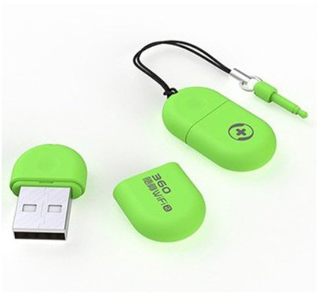 Portátil Mini Inalámbrico Router WiFi 2 señal productor y 10T Cloud almacenamiento disco Flash USB – verde