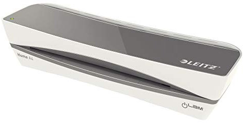 Leitz A4 Laminiergerät, Für 80 bis 100 mic Laminierfolien, Ideal für zu Hause im Wohnzimmer oder eigenen Büro, Home Office, Hellgrau, iLAM Home A4, 73660080