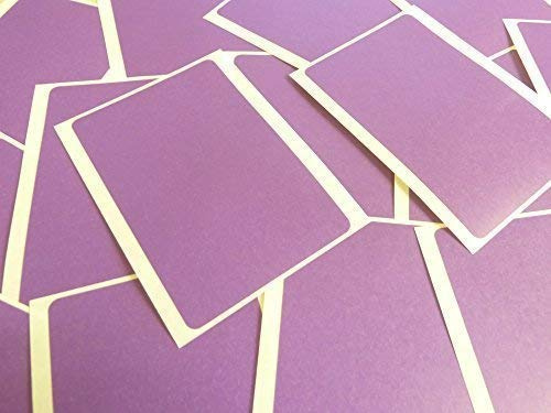 Grande 99x65mm Rettangolare Viola Scuro Viola Codice Colori Adesivi, 20 Autoadesivo Rettangoli Adesivo Colorato Etichette