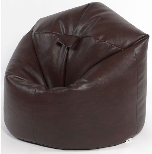 Beautiful Beanbags - X-L Faux Leather Classic Beanbag Chair - Brown