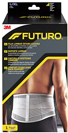 FUTURO Faja lumbar estabilizadora, ayuda a aliviar los músculos doloridos o entumecidos, grande/extragrande, L/XL