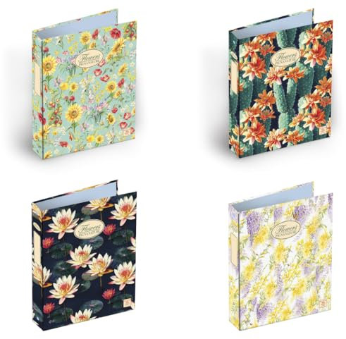 PIGNA 0054796 Flowers A4 Ordner, Mehrfarbig, 5er Pack
