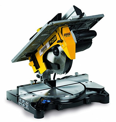 FEMI JOB LINE FM-TR240 - Troncatrice 1450W - 254mm - Legno e Alluminio - Piano Superiore 462x360mm - Morsa Verticale - Struttura in Alluminio Fuso - Compatta e Leggera - Motore Universale Potente