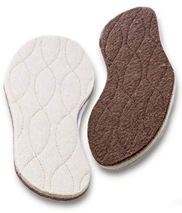 pedag Keep Warm Wool Insoles, Handmade in Germany, Sweat Wicking Top Layer, Insulating Cork Core, Felt Sole, Trim to Fit, Women US 10 Men US 7 / EU 40