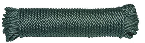 Amig - Cuerda de Plástico Trenzado Verde Mod.20100 - Cordón Multiusos de Polietileno Torcido para Tendederos de Ropa, Sujecciones de Lonas, Jardinería, Agricultura o Pesca - Medidas: Ø 5 mm x 10 m