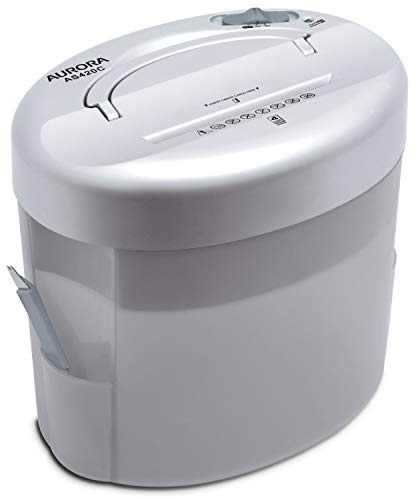 Aurora AS420C Desktop-Style Cross-Cut Paper Shredder, 4-Sheet Crosscut Desktop