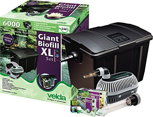Velda 126406 Flow Filter for Pond up to 20,000 Litres Including Pump 18 Watt UV-C, Giant Biofill XL Set 6000