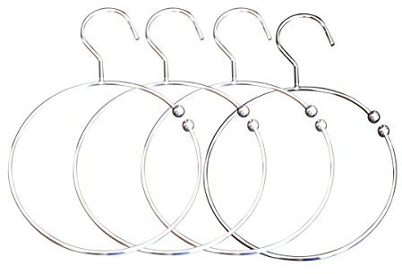 all-around24 4 x Gürtelring Krawattenring Kettenring Gürtel Ring Gürtelhalter Kleiderbügel