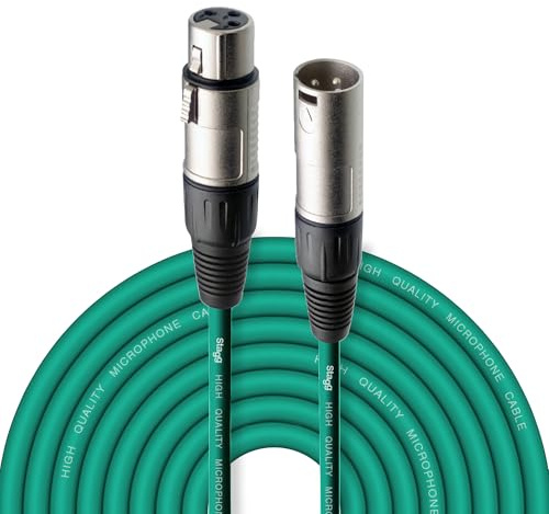 Stagg SMC10 CGR 10 m XLR to XLR Microphone Cable - Green