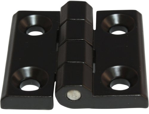 Charnière en métal à visser en zinc moulé sous pression GD-Zn 60 x 60 mm 270° noir revêtu par pulvérisation