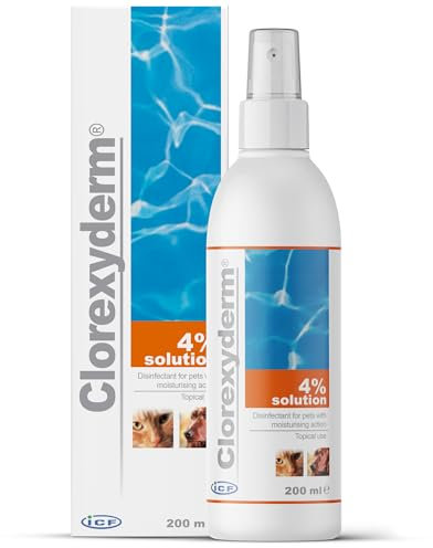 ICF Clorexyderm® 4% Antiseptic Spray for Dogs & Cats - Antibacterial & Antifungal Care for Itchy Skin Relief - 200 ml