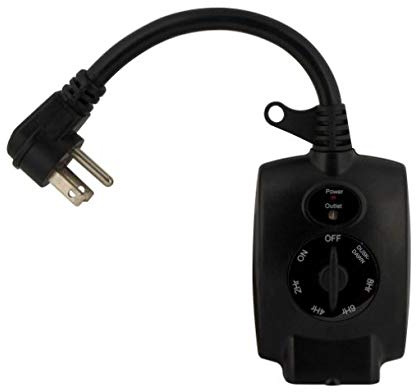 15 Amp Outdoor Plug-In Mechanical Dusk to Dawn Countdown Timer with Grounded Outlet