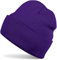 styleBREAKER Unisex Beanie Strickmütze Einfarbig, Feinstrick Mütze doppelt gestrickt, warme Winter Strickbeanie 04024029, Farbe:Lila