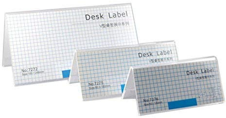 Tischaufsteller aus hochwertigem Acryl Tischnamensschild, Preisschild Hinweisschild Dachform (61x180 mm)