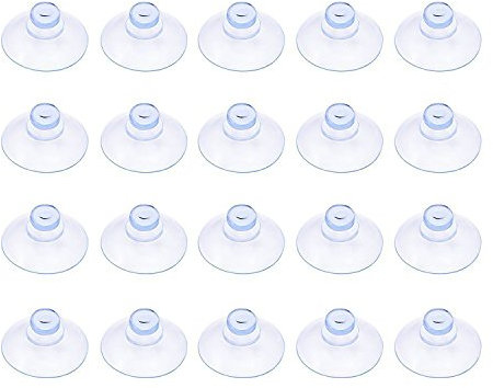 Outus kleine klare Kunststoff-Saugnäpfe ohne Haken-20 mm-20 Packungen