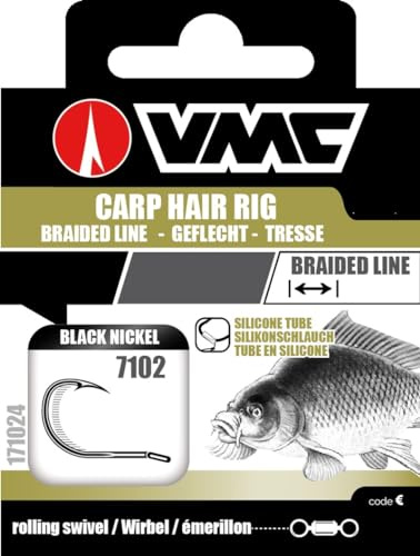 VMC Perfect gebundene Karpfen Boilie Haken mit Haar, Hakengröße:6