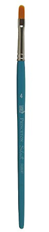Princeton Select Artiste Filbert Brush, Synthetic, Short Handle, Size 4, 1 Count