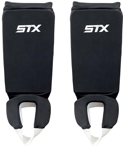 STX Field Hockey Reversible Shin Shield, Black/White, Youth
