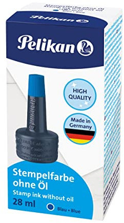 Pelikan Stempelfarbe ohne Öl, 28 ml, 1 Set, blau