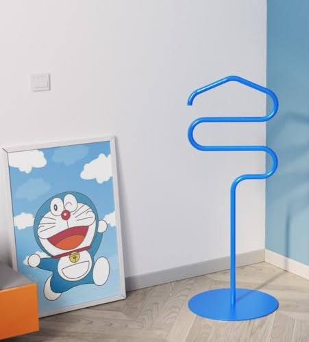 Servomuto Appendiabiti da Camera per Bambini, Realizzato in Acciaio, Stabile e Sicuro, Colore Azzurro Intenso - Made in Italy