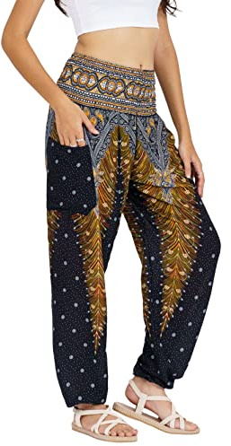Lofbaz Harem Pants for Women Yoga Boho Hippie Clothing Womens Palazzo Bohemian Pajama Trousers Beach Indian Gypsy Genie Clothes