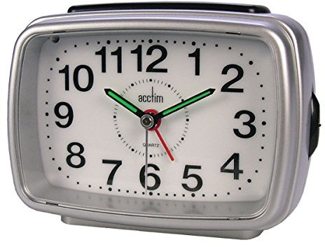 Acctim 13882 Titan 2 Silver Alarm Clock, One Size