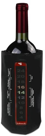 Vin Bouquet FIE 108 Custodia raffreddatrice con termometro, Tessuto, 24,46 cm, Colore: Nero