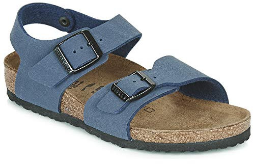 Birkenstock Mixte enfant New York Sandales Bride cheville, Bleu Navy, 25 EU Étroit