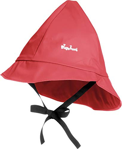 Playshoes Gorro de Lluvia Forrado Unisex niños, Forro de Algodón Rojo, 49