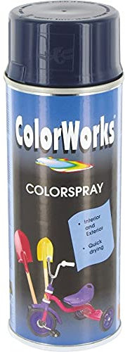Colorworks - Peinture aérosol brillante bleu foncé - 400 ml Colorworks