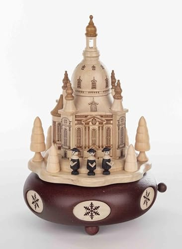 Rudolphs Schatzkiste Spieldose Dresdener Frauenkirche HxLxB 21x 13x 13 cm NEU Spieluhr Spielwerk Figur Seiffen Erzgebirge Holz Dekoration Weihnachten
