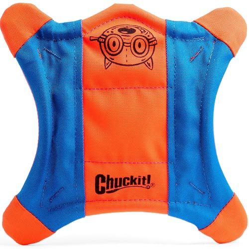 Chuckit Flying Squirrel Dog Toy Floating Frisbee and Steering Wheel, Small