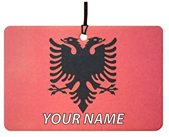Ali Air Freshener Albania Flag Personalisierter Auto Lufterfrischer