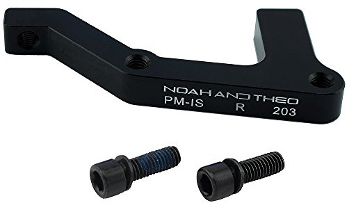 Adattatore freno a disco in lega di alluminio 6061 posteriore 203 mm standard internazionale/è da telaio a montaggio postale/pinza freno PM nero compatibile con tutte le marche come SHIMANO, TEKTRO, HOPE, MAGURA, PROMAX, AVID, HAYES, FORMULA, QUAD ecc.