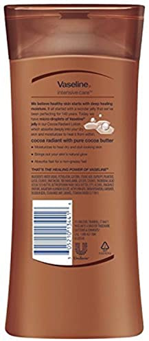 Vaseline Intensive Care Body Radiant Lotion With Pure Cocoa Butter Net Wt. 10 Fl Oz (295 Ml) Each Pack Of 3