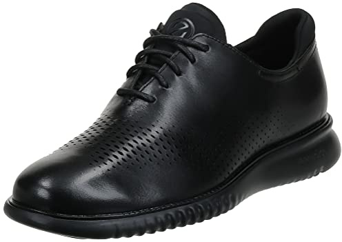 Cole Haan mens 2.zerogrand Laser Wingtip Lined Oxford, Black Leather/Black, 10 US
