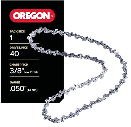 Oregon Chainsaw Chain for 10 Bar, 3/8 LP, .050 Gauge, 40 Drive Links
