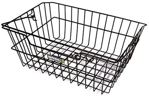 Basil Cairo Fahrradkorb – Hinterrad – Draht – abnehmbar – mit Bügel – mit Federklappen-Aussparung – Schwarz