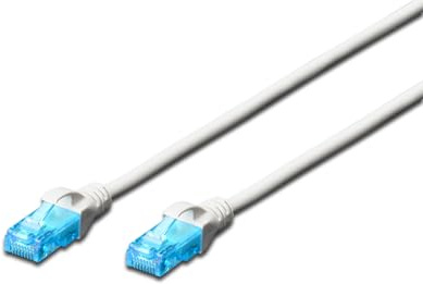 DIGITUS LAN Kabel Cat 5e – 1 m – U/UTP Ungeschirmt – 1 Gbit/s – 100 MHz – CCA Netzwerkkabel mit RJ45 – PVC-Mantel – AWG 26/7 – Kompatibel zu Cat6 und Cat5 – Weiß