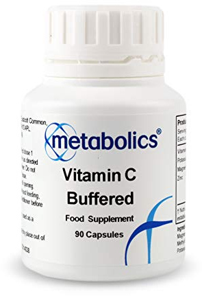 Buffered Vitamin C with Magnesium & Zinc – 90 Vegan Capsules for Immune, Collagen, Energy & Antioxidant Support