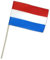 Fahne Flagge Niederlande 30 x 45 cm mit Stab