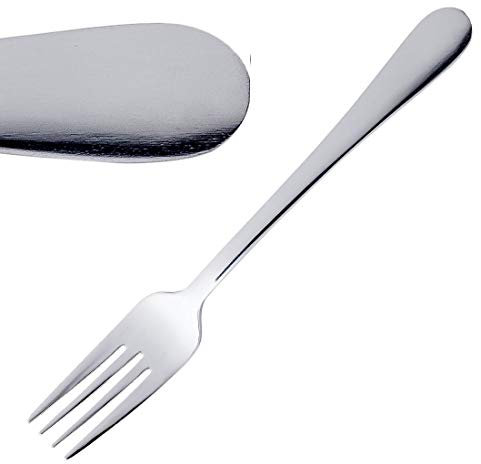 Olympia Buckingham Dessert Fork (12 Pack) - Stainless Steel Cocktail, Appetizer Small Forks for Party, Hotel, Restaurant U879