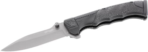 Walther Klappmesser PPQ, Taschenmesser, 440C, inkl. Nylon-Gürtelholster, ideal für Outdoor Aktvitäten