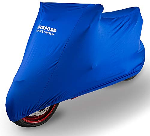 Oxford Protex - Funda de Ajuste elástico para Motocicleta para Interior, Color Azul