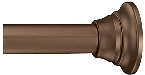 Moen TR1000OWB 44-72-Inch Adjustable Tension Mounted Straight Shower Curtain Rod, Old World Bronze