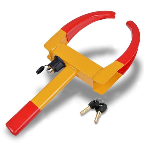 Wheel Lock Security Tire Clamp - Zone Tech Premium Quality Heavy Duty Adjustable Anti- Theft Protective Vehicle Safety for SUV Boats Trailers Motorcycles