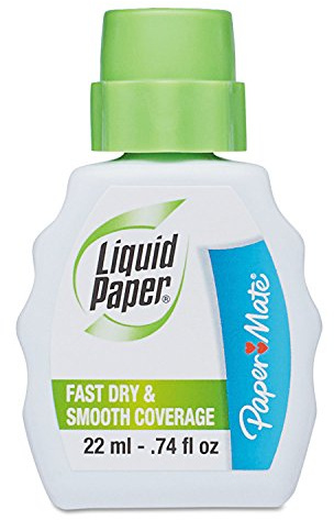 Paper Mate 5640115 Liquid Paper Fast Dry Correction Fluid, 22 mL, 12 Count