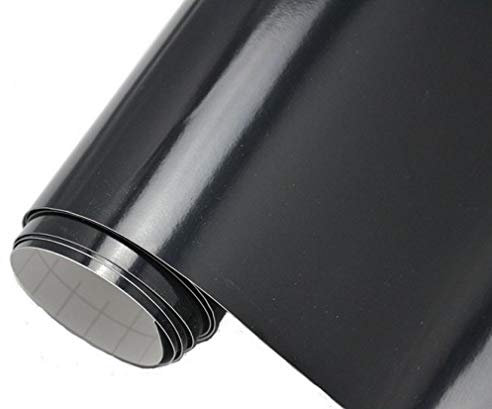 Neoxxim 7,5 €/m2 Premium bilfolie - glänsande svart glans 400 x 150 cm - bubbelfri lackfolie möbelfolie